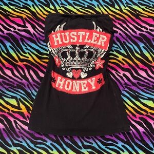 Y2k grunge goth rare 2000s Hustler Hollywood Black Tube Top